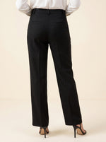 Load image into Gallery viewer, Pin Tuck Twill Black Pant 88231