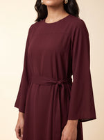 Load image into Gallery viewer, Maroon Classic Long Dress 93341
