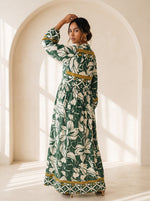 Load image into Gallery viewer, Mandarin Collar Floral Dress 90241