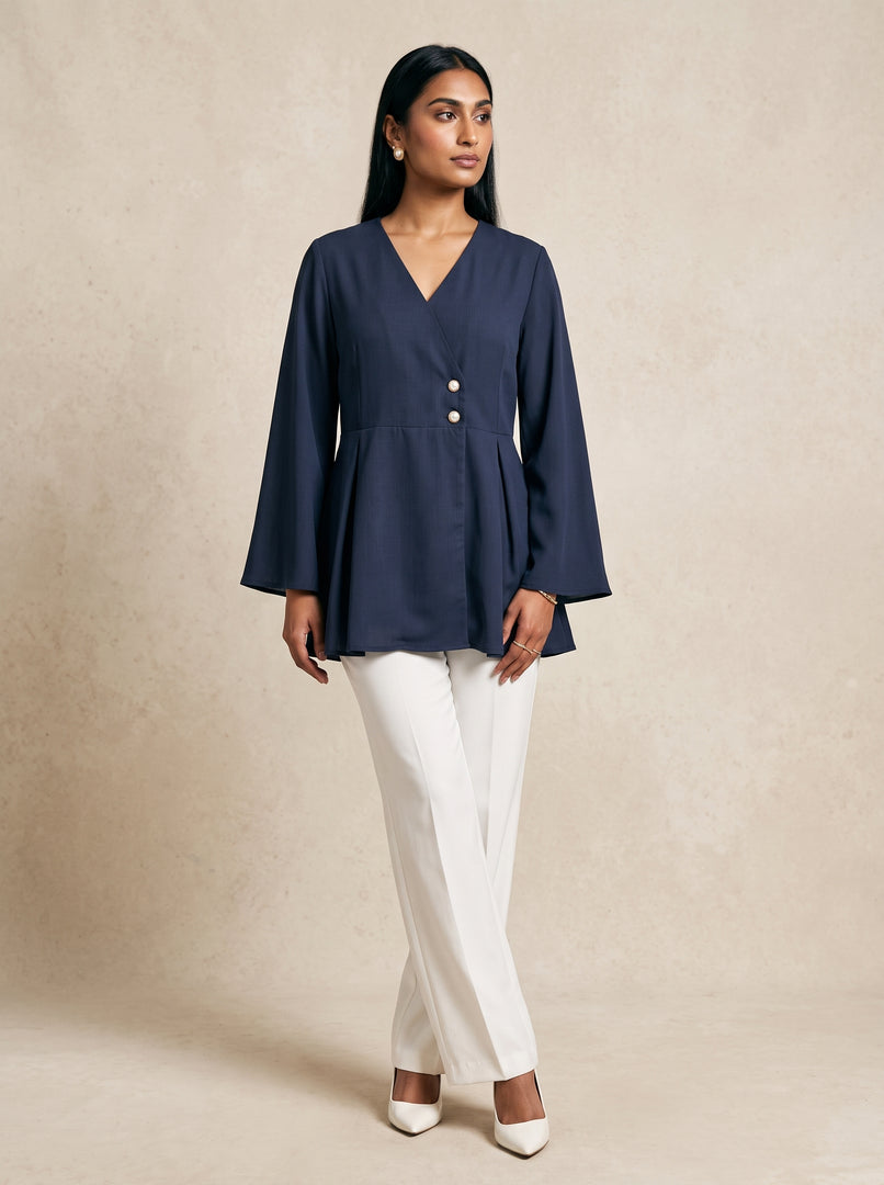 Berry Tide: Cotton Below Hip Top 90083