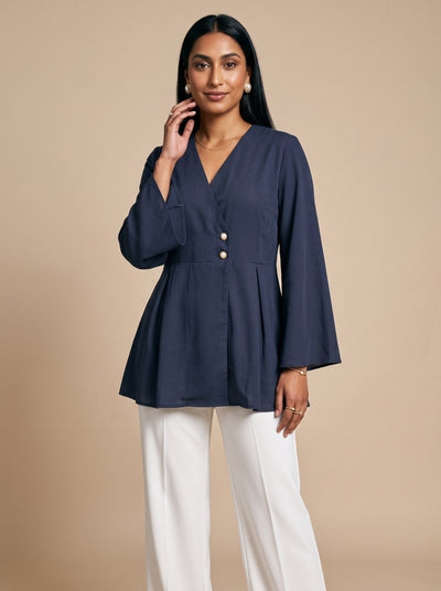 Berry Tide: Cotton Below Hip Top 90083