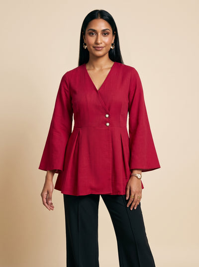 Ruby Vibe: Cotton Below Hip Top 90081