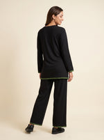 Load image into Gallery viewer, Black Draped Co-Ord Set 90023/90033
