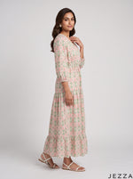 Load image into Gallery viewer, Bloom Motif: Cotton Maxi Dress 90321