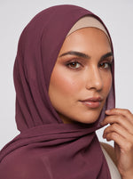 Load image into Gallery viewer, Maroon Veil: Chiffon Shawl 80500003