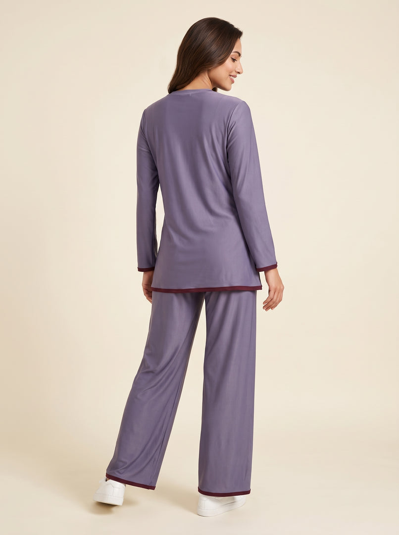 Amethyst Purple Draped Co-Ord Set 90022/90032