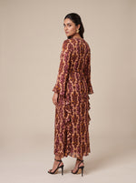 Load image into Gallery viewer, Abstract Floral Long Dress 88431