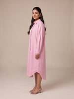 Load image into Gallery viewer, Light Pink Collared Midi Top 92402