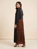 Load image into Gallery viewer, Satin Contrast Panel Relaxed Maxi Dress 89981