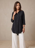 Load image into Gallery viewer, Stripe Ease: Cotton Below Hip Top 88421