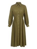 Load image into Gallery viewer, Green Tea Collared Midi Dress 87932