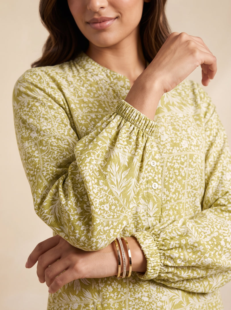 Botanical Floral Patchwork Above Knee Top 87191
