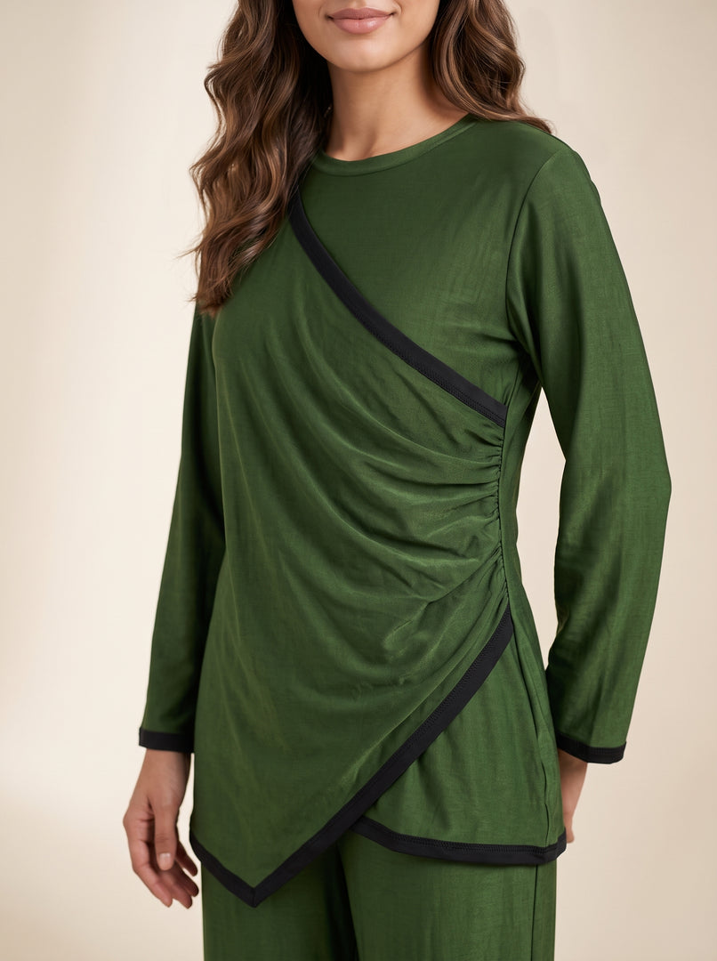Fern Green Draped Co-Ord Set 90024/90034