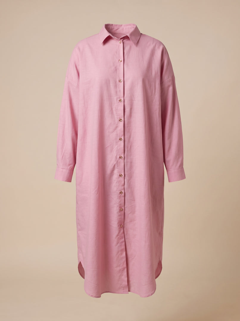 Light Pink Collared Midi Top 92402