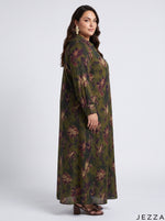 Load image into Gallery viewer, Floral Heritage: Cotton A-Line Dress 90411