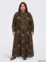 Load image into Gallery viewer, Floral Heritage: Cotton A-Line Dress 90411