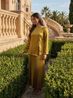 Load image into Gallery viewer, Golden Drift: Satin Top &amp; Skirt Set 76911