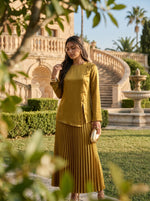 Load image into Gallery viewer, Golden Drift: Satin Top &amp; Skirt Set 76911