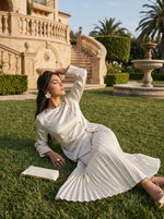 Load image into Gallery viewer, Ivory Harmony: Satin Top &amp; Skirt Set 76913