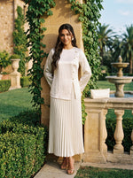 Load image into Gallery viewer, Ivory Harmony: Satin Top &amp; Skirt Set 76913
