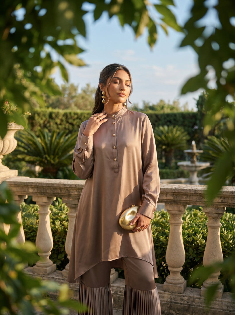 Terra Luxe: Satin Top & Pant Set 86992