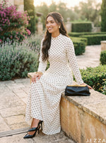 Load image into Gallery viewer, Dot Reverie: Polka Dot Long Dress 87761