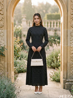 Load image into Gallery viewer, Monochrome Tempo: Polka Dot Long Dress 87762