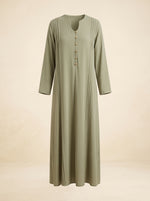 Load image into Gallery viewer, Basil Green Caftan Dress 82751