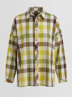 Load image into Gallery viewer, Checked Collar Hip Top 82451