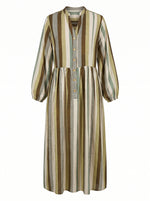Load image into Gallery viewer, Striped Mandarin Collar Dress 92781