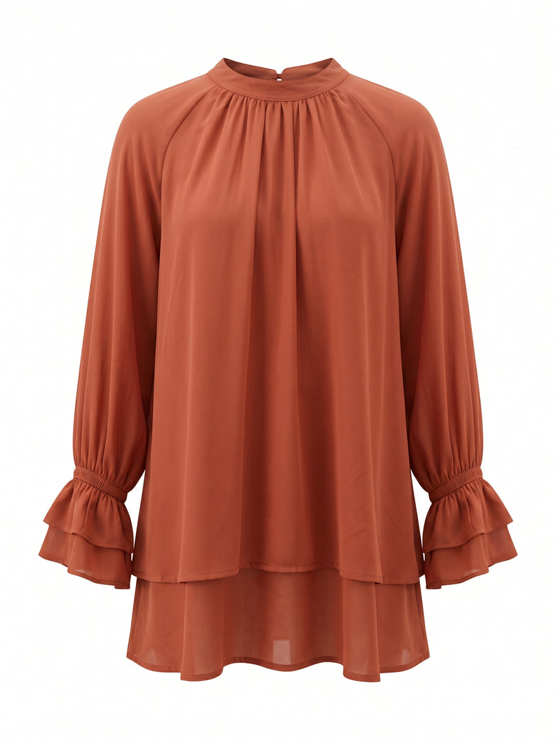 Orange High Neck Top 90151