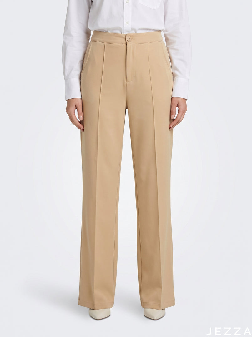 Sandstone Classic: Cream Twill Cotton Pants 84961