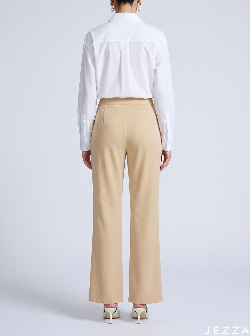 Sandstone Classic: Cream Twill Cotton Pants 84961