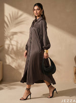 Load image into Gallery viewer, Midnight Rose: Striped Midi Shirt Top 86431