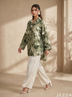 Load image into Gallery viewer, Modern Terrain: Abstract Camouflage Knee Top 87021