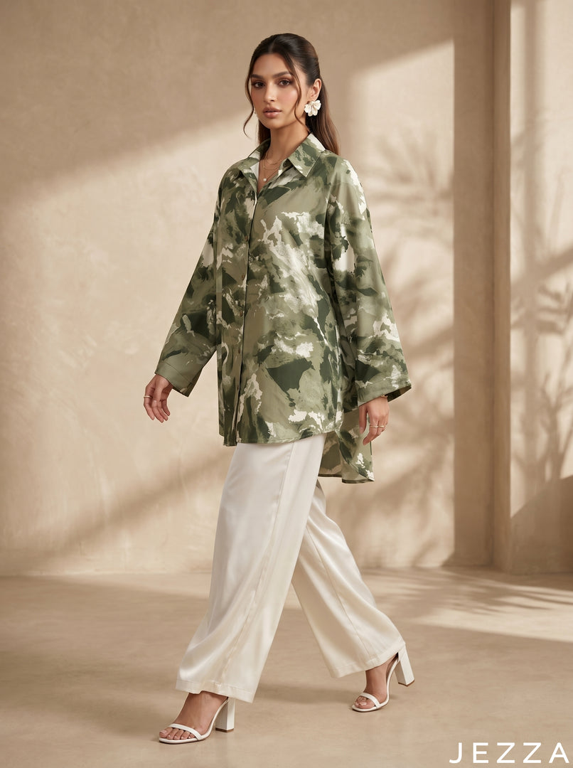 Modern Terrain: Abstract Camouflage Knee Top 87021