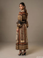 Load image into Gallery viewer, Eclectic Elegance: Patchwork Print A-Line Dress 86201