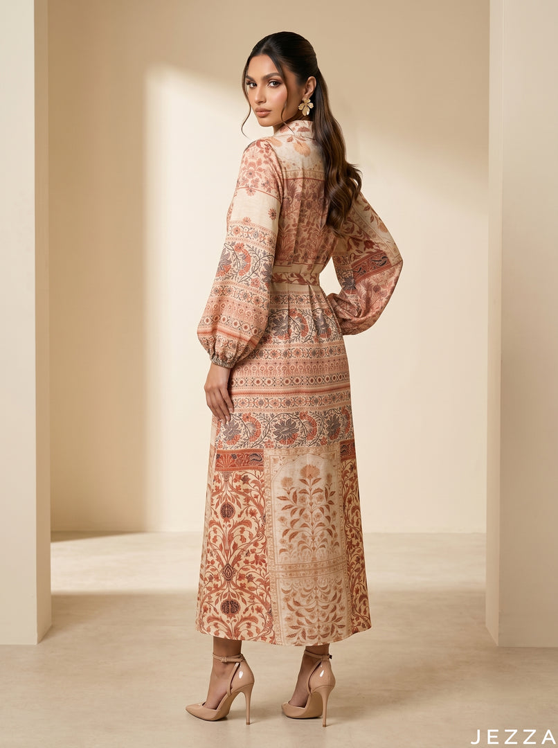 Heritage Mosaic: Persian Chintz A-Line Dress 87991