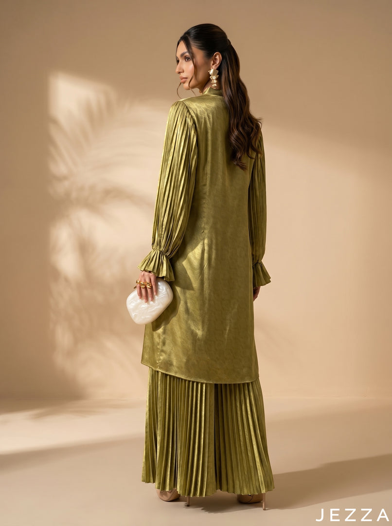 Petal Mirage: Satin A-Line Maxi Dress 87921