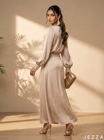 Load image into Gallery viewer, Fog Satin: Skirt &amp; Top Set 82373