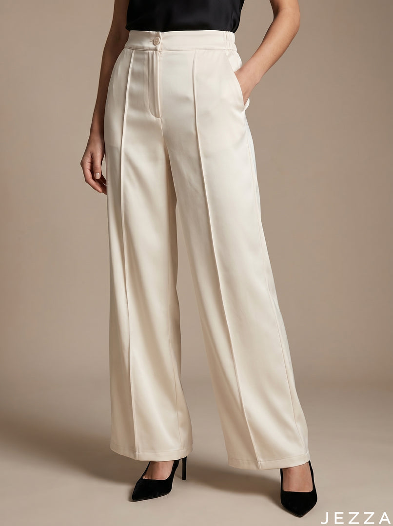 Clean Contour: Off White Ankle Pants 75891