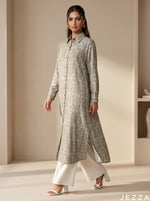 Load image into Gallery viewer, Pattern Muse: Collared Midi Length Top 82351