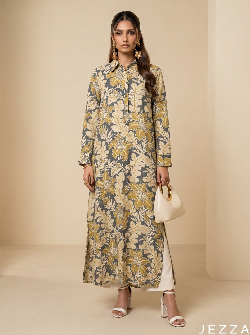 Bloom Thread: Collared Midi Length Top 83311