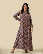 Load image into Gallery viewer, Printed Ankle Length A-Line Dress 58811
