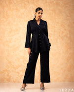 Load image into Gallery viewer, Midnight Grace: Brocade Co-Ord Set 68551