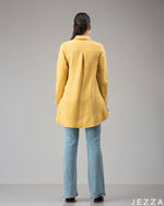 Load image into Gallery viewer, Sunny Ease: Mustard Collared Top 73401
