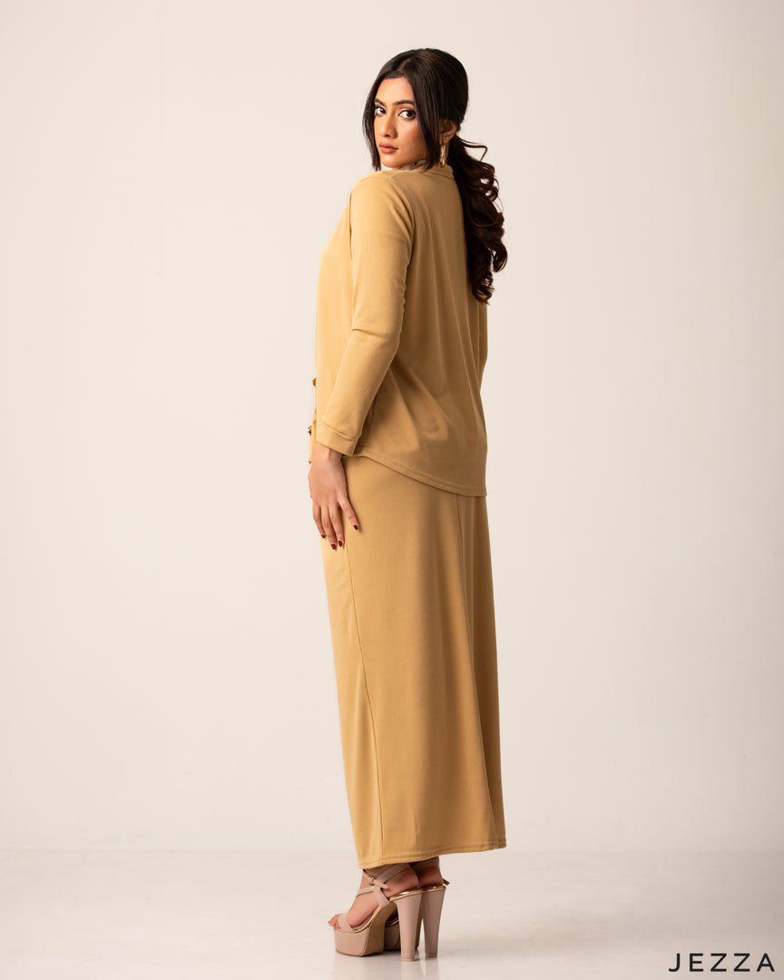 Elegant Ribbed Spandex Three-Piece Set 61332/61351