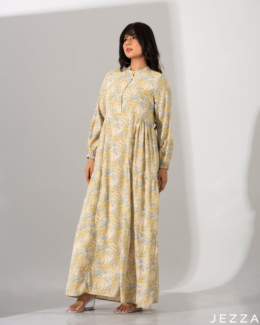 Floral Polyester Maxi Dress 61291
