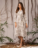 Load image into Gallery viewer, Artful Shine: Abstract Embellished Midi Top 78352