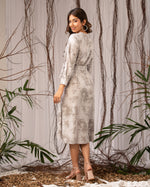 Load image into Gallery viewer, Artful Shine: Abstract Embellished Midi Top 78352